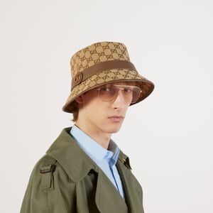 Gucci Beige and Brown Bucket Hat